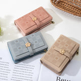 Women's Small Fresh Print Zipper Buckle Wallet