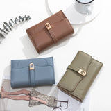Women's PU Threefold Wallet Medium and Long Wallet