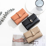 Women's PU Threefold Wallet Medium and Long Wallet