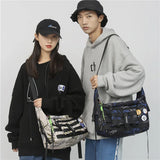 Waterproof Graffiti Letter Messenger Bag Unisex Shoulder Handbag