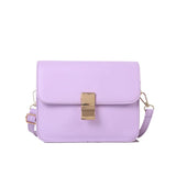 Women's One Shoulder Tofu Bag Small Square Solid Texture Crossbody Bag