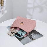 Women's One Shoulder Chain Bag Rhombic Pattern Crossbody Small Square Bag
