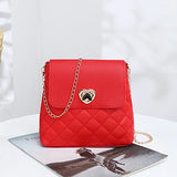 Women's One Shoulder Chain Bag Rhombic Pattern Crossbody Small Square Bag