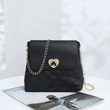 Women's One Shoulder Chain Bag Rhombic Pattern Crossbody Small Square Bag