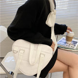 Women's Heart Shaped Shoulder Bag PU Leather Crossbody Tote Handbags