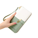 Women's PU Wallet Mini Handheld Money Pouch with Lanyard