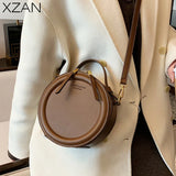 Women's Retro Shoulder Bag Crossbody Small Round Bag