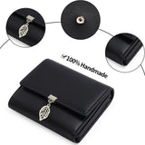 Women's Short Wallet PU Leather Three fold Anti theft Brush Short Wallet