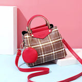 Women's Shoulder Bag Casual Handbag Zipper Messenger Bag Pu Leather