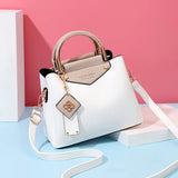 Women's Shoulder Bag Casual Handbag Zipper Messenger Bag Pu Leather