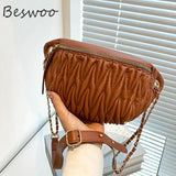 Women's Large Capacity Thread Chest Bag Crossbody Messenger Handbag