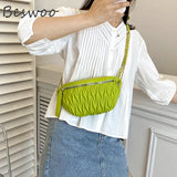 Women's Large Capacity Thread Chest Bag Crossbody Messenger Handbag