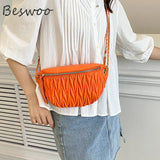 Women's Large Capacity Thread Chest Bag Crossbody Messenger Handbag