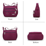 Women's Waterproof Nylon Messenger Bag Casual Shoulder Handbag