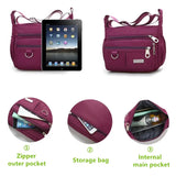 Women's Waterproof Nylon Messenger Bag Casual Shoulder Handbag