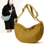 Women's Crescent Shoulder Bag CrossBody Nylon Handbag