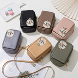 Women's Small Bag PU Leather Multifunction High Flap Printing Shoulder Bags