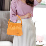 Women's Small Pu Leather Bucket Handbag Crossbody Bag Shoulder Sac Vert
