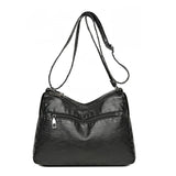 Soft Leather Shoulder Bag Casual Crossbody Bag For Women