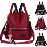 Women's Travel Waterproof Backpack Laptop Bag 18x14x8