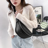 Women's Waist Bag PU Leather Belt Bags Shoulder Crossbody Chest Bag
