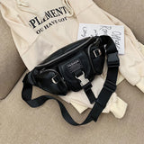 Women's Waist Pack Shoulder Bags PU Leather Ladies Chest Fanny Packs Hip Bags
