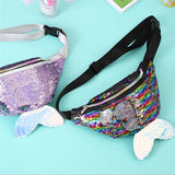 Colorful Sequin Waist Bag Chest Pouch Shoulder Belt Bag