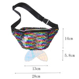 Colorful Sequin Waist Bag Chest Pouch Shoulder Belt Bag