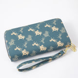 Women's Long Clutch Bag Double Zipper Hand Strap Bag