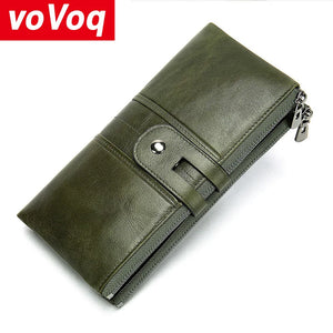 Women's Long Zipper Leather Wallet Hasp Ladies Purses