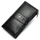 Women's Long Zipper Leather Wallet Hasp Ladies Purses