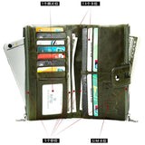 Women's Long Zipper Leather Wallet Hasp Ladies Purses