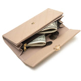 Women's Long Buckle Handbag PU Wallet Bag