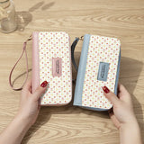 Women's Long Double Zip Clutch Bag Students' Purse