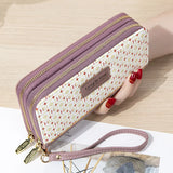 Women's Long Double Zip Clutch Bag Students' Purse
