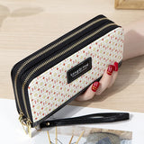 Women's Long Double Zip Clutch Bag Students' Purse