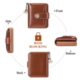 Short Leather Wallet with Large Capacity