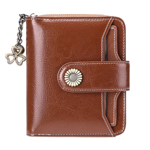 Short Leather Wallet with Large Capacity