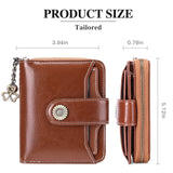 Short Leather Wallet with Large Capacity