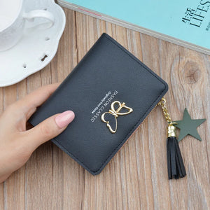 Women's Short Wallet Zipper Fringe Zero Wallet