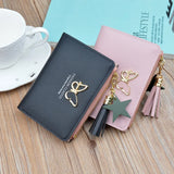 Women's Short Wallet Zipper Fringe Zero Wallet