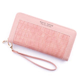 Red Crocodile Long Zipper Wallet Clutch Bag