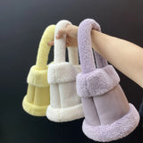 Plush Women's Bucket Bag Retro Handbag Autumn/Winter