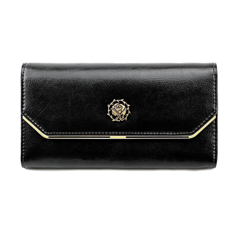 Cow Leather Zipper Clutch Wallet for Women
