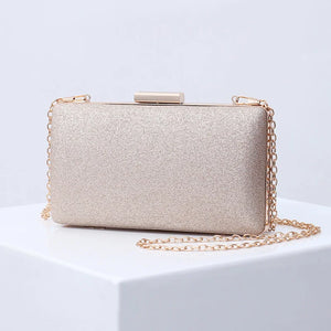 Champagne Evening Clutch Retro Bling Shoulder Bag for Wedding