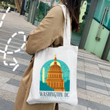 Harajuku Canvas Tote Bag, Women's Shopper Hand Shoulder Bag