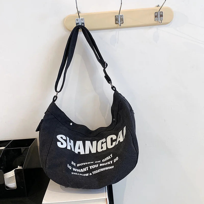 Youth Student Schoolbag Shoulder Bag High Canvas Casual