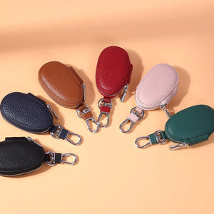 Leather Zipper Car Key Wallet Organizer Holder