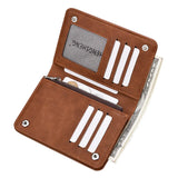 Retro Leather Men's Wallet Short Multi-Card Change Purse Buckle Wallet