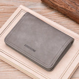 Retro Leather Men's Wallet Short Multi-Card Change Purse Buckle Wallet